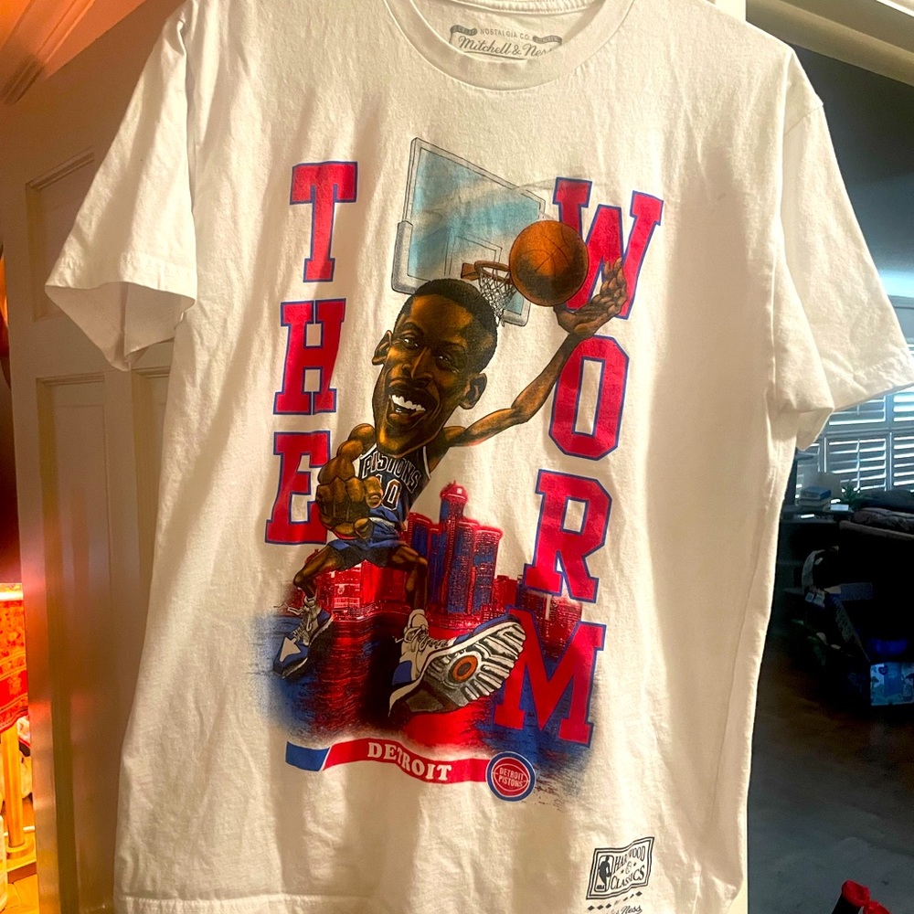 Detroit Pistons Dennis Rodman The Worm Graphic Tee